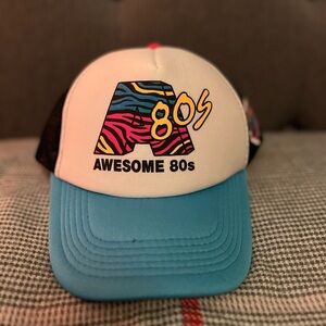 Awesome 80s Retro Adjustable Mesh Hat. Unisex. One size fits most.
